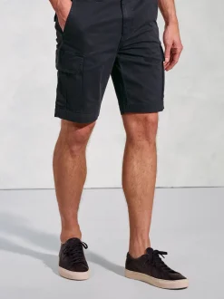 Brook Taverner Blue Cotton Stretch Cargo Shorts