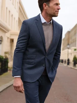 Brook Taverner Blue Donegal Wool Suit Jacket