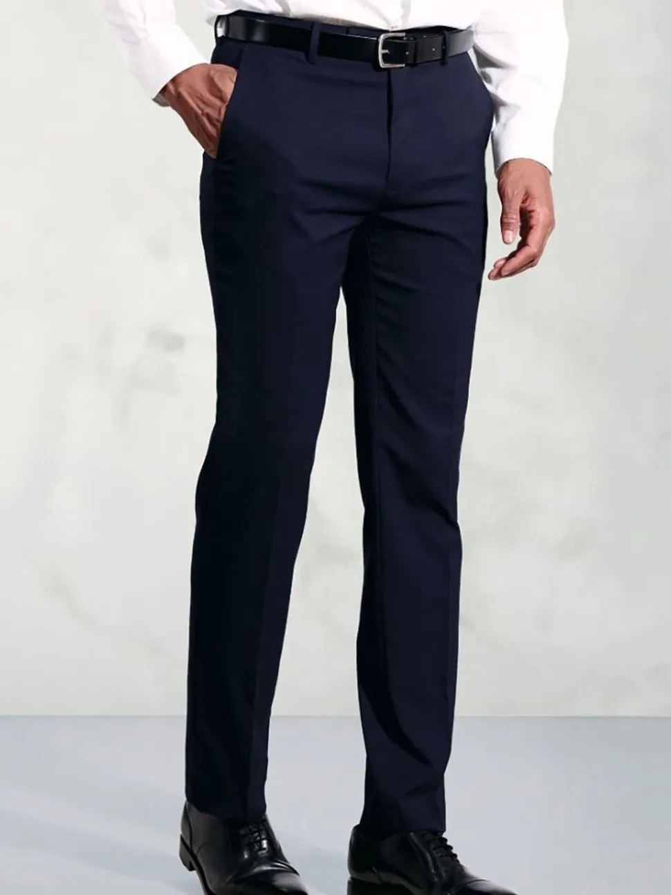 Brook Taverner Blue Machine Washable Suit Trousers