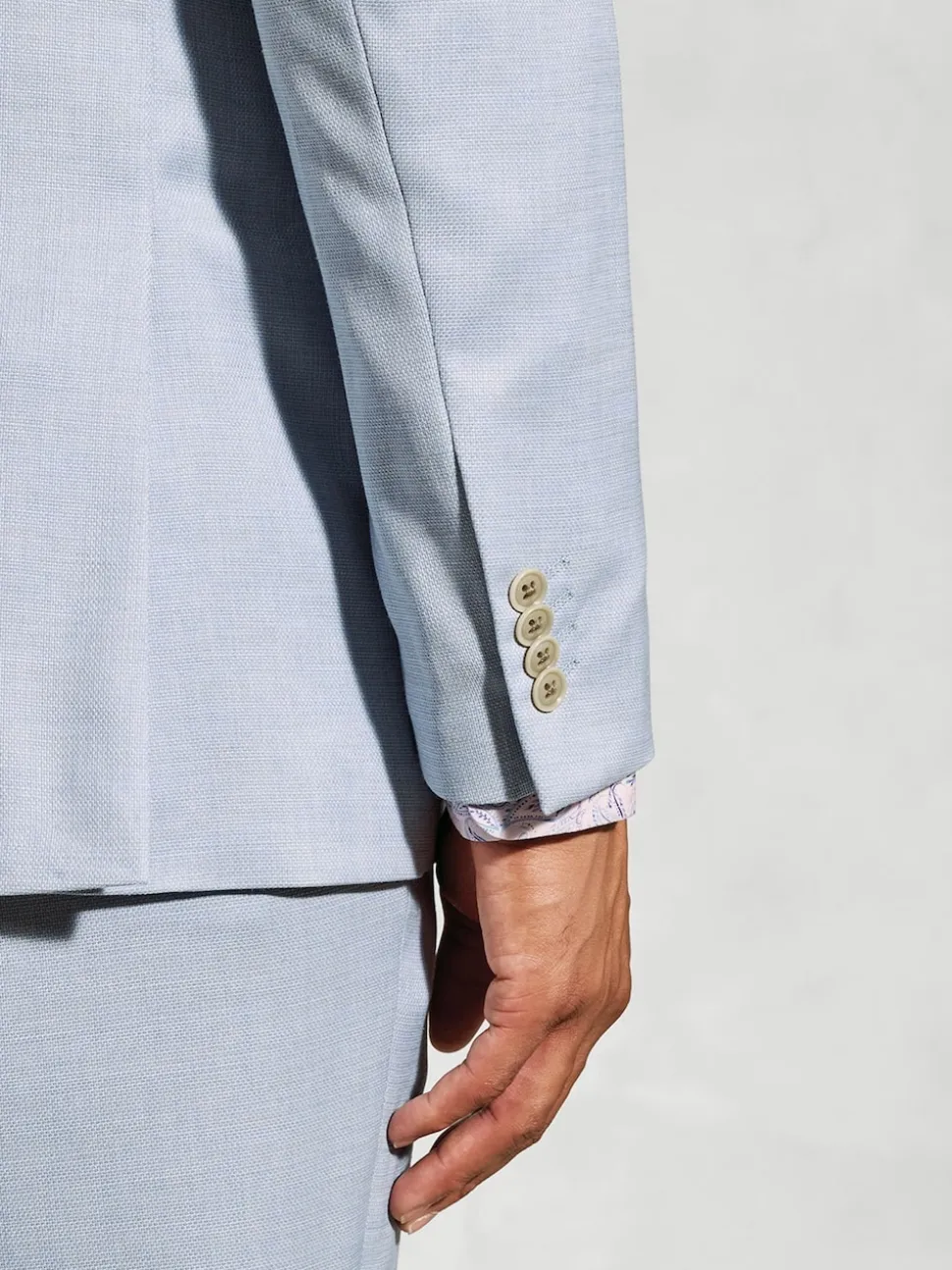Brook Taverner Blue Textured Occasion Suit Jacket