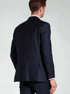 Brook Taverner Blue Wool Suit Jacket