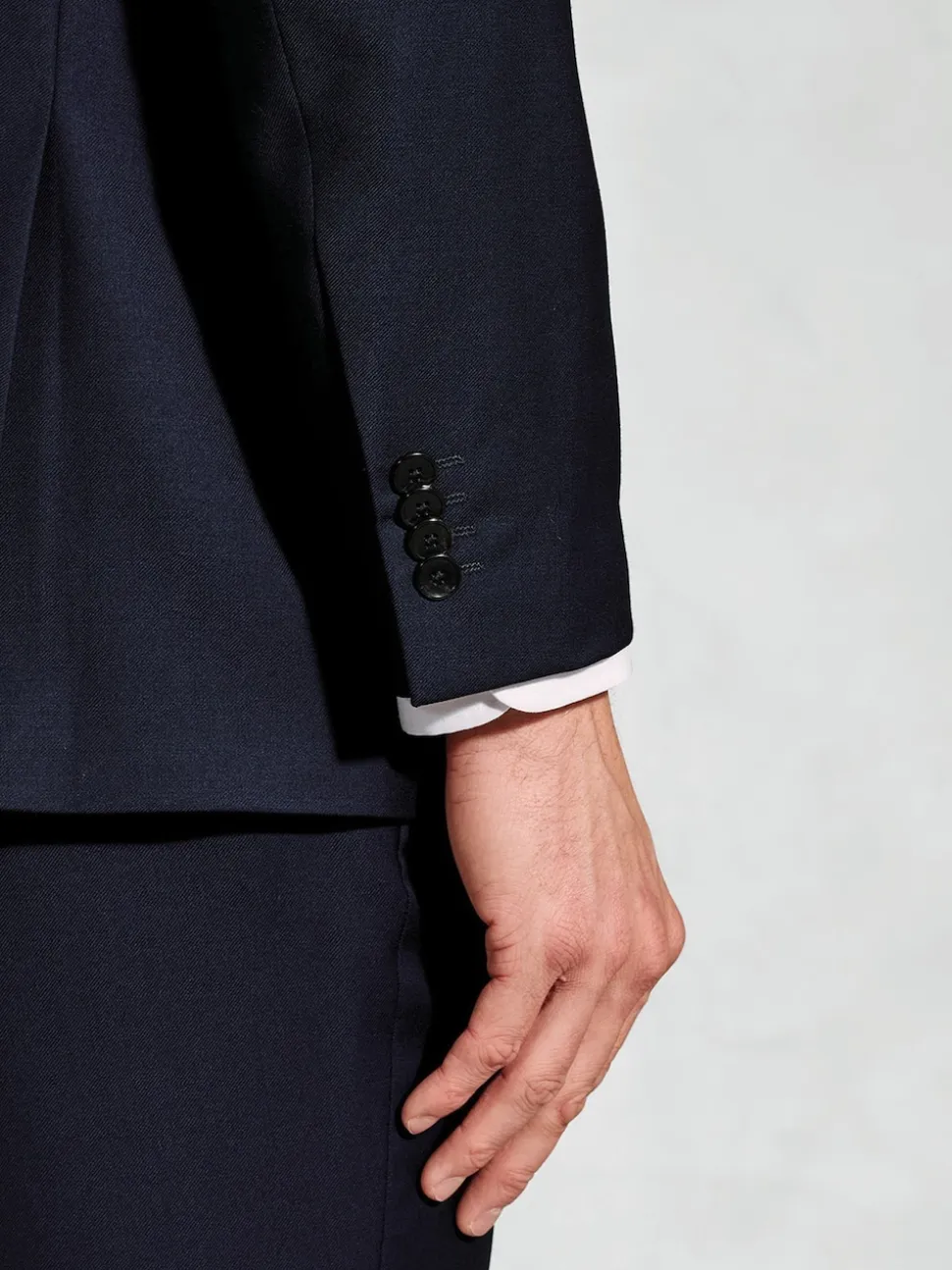 Brook Taverner Blue Wool Suit Jacket