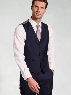 Brook Taverner Blue Wool Suit Waistcoat