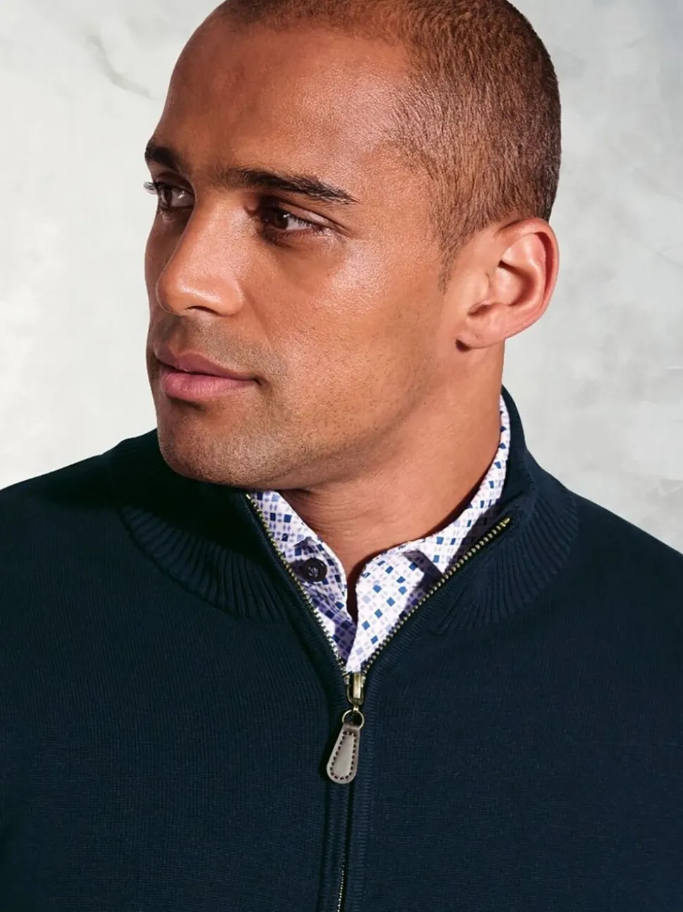 Brook Taverner Blue Zip Through Cardigan