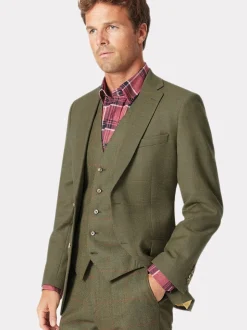 Brook Taverner Green Wool Check Suit Jacket