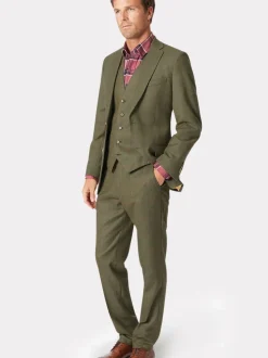 Brook Taverner Green Wool Check Suit Jacket