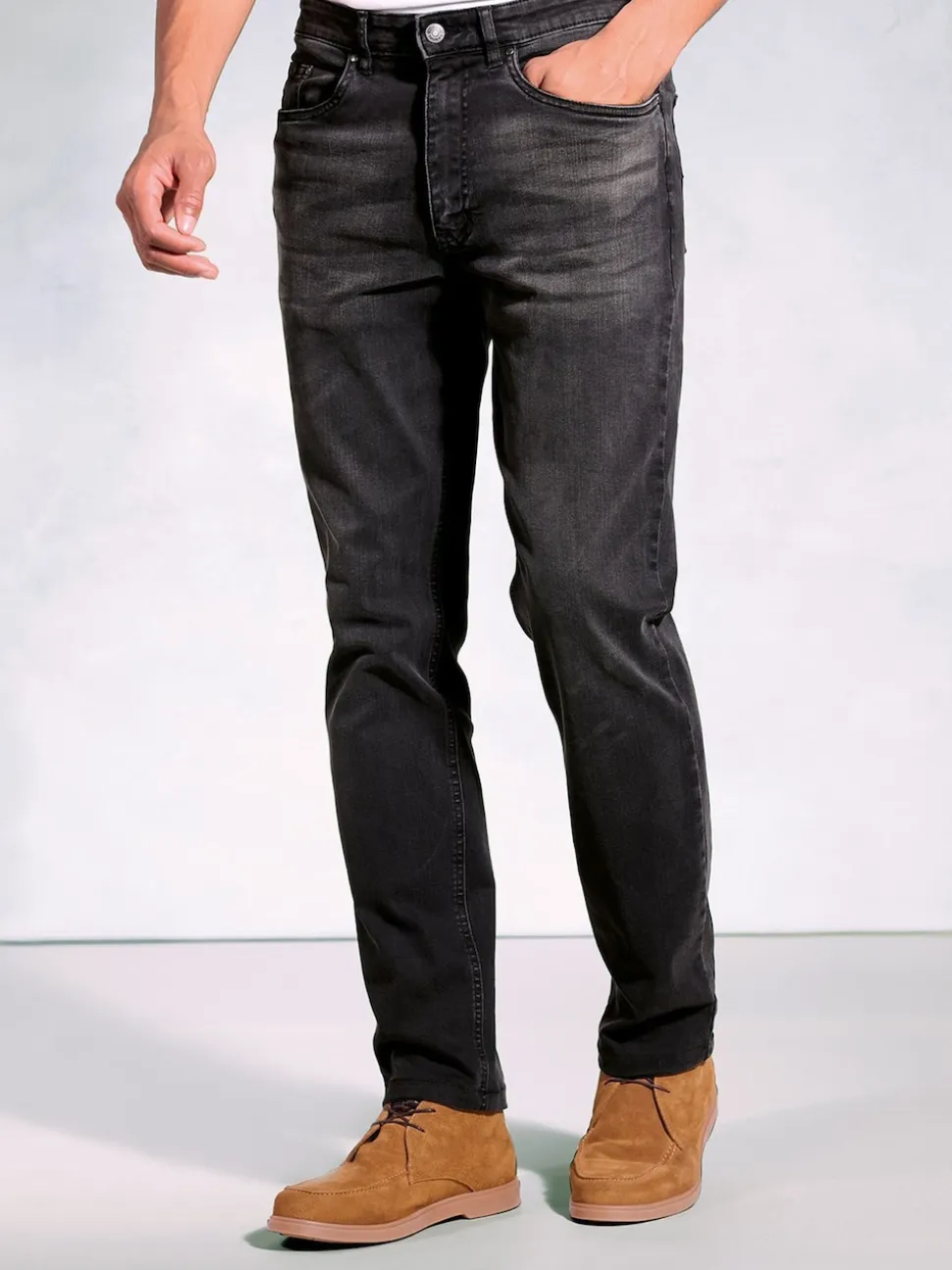 Brook Taverner Grey 5 Pocket Denim Jeans
