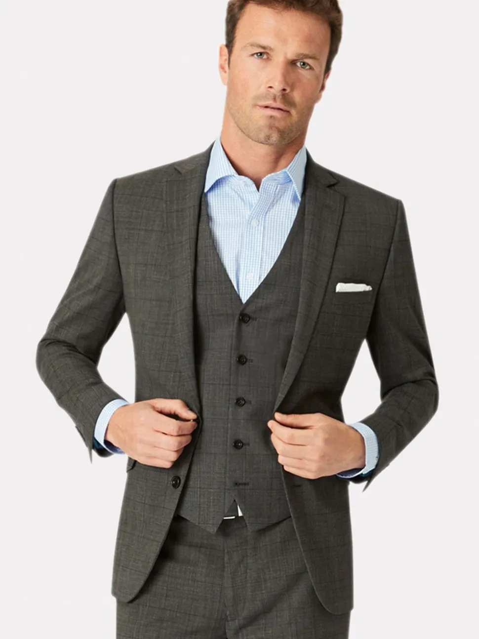 Brook Taverner Grey Cassino Slim Fit Jacket