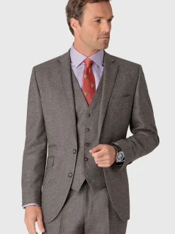 Brook Taverner Grey Donegal Wool Suit Jacket