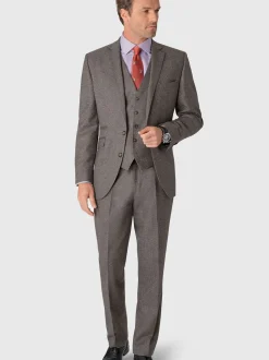 Brook Taverner Grey Donegal Wool Suit Jacket