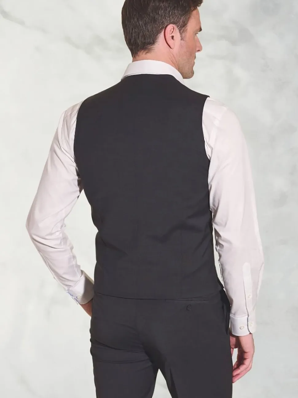 Brook Taverner Grey Light Plain Suit Waistcoat