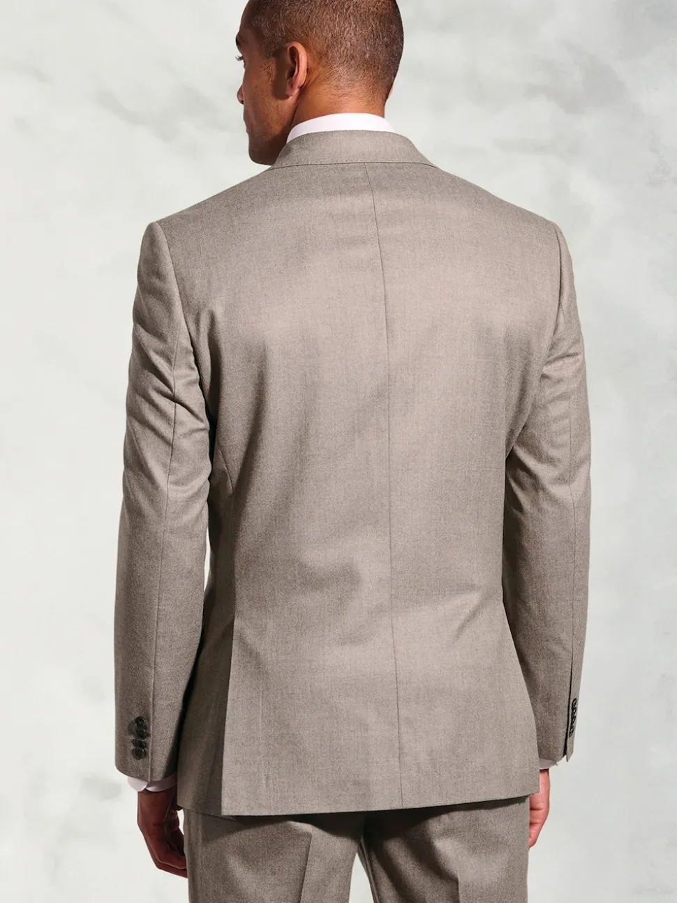 Brook Taverner Natural Italian Flannel Suit Jacket