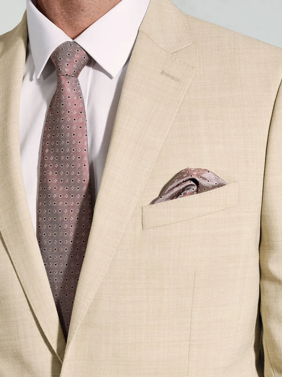 Brook Taverner Natural Linen Blend Mixer Suit Jacket