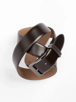 Brown 100% leather Signature Belt