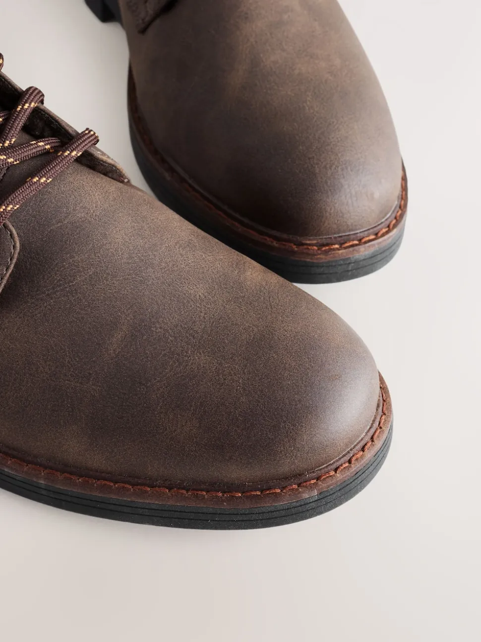 Brown Borg Lined Cord Trim Boots