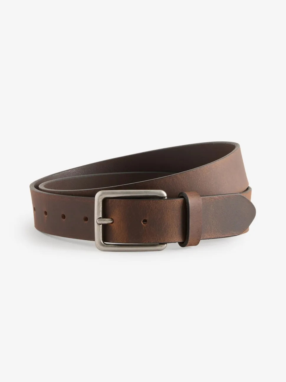 Brown Burnished Leather Belt