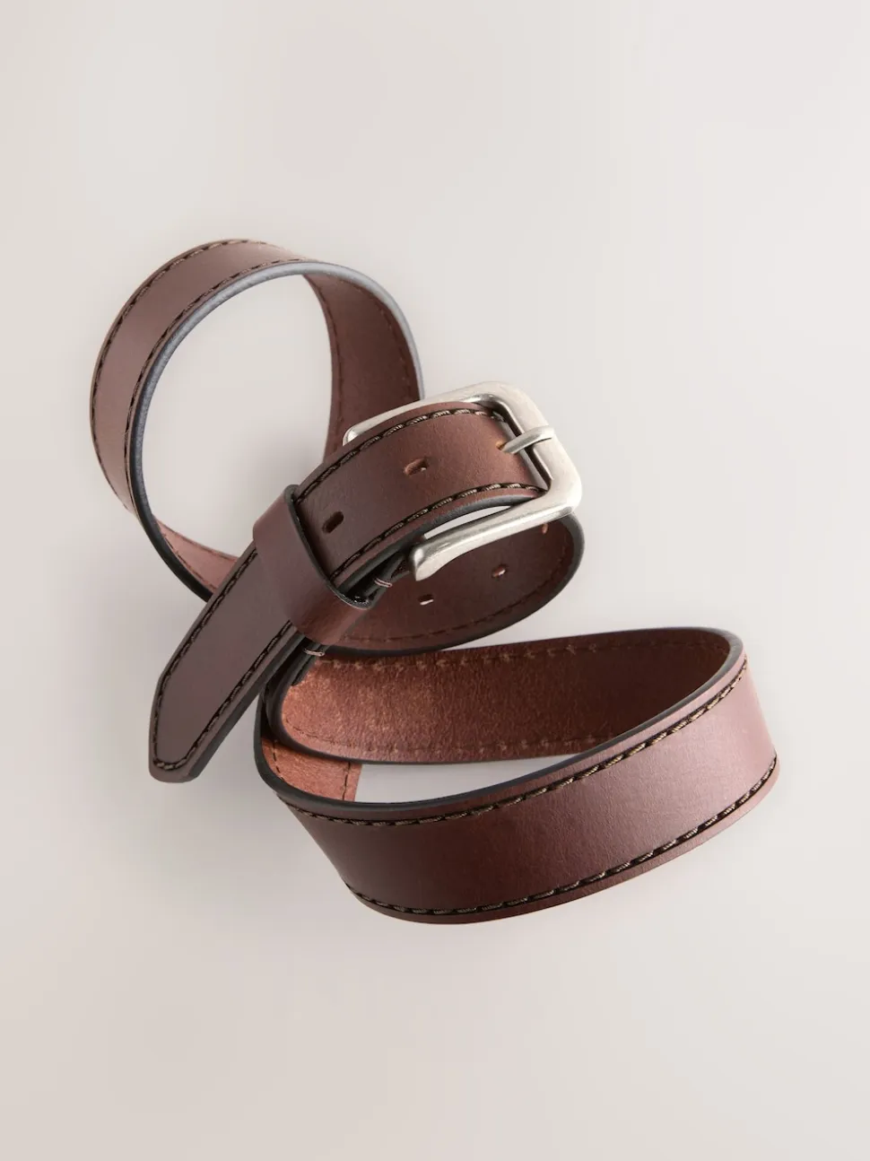 Brown Casual Leather Belt