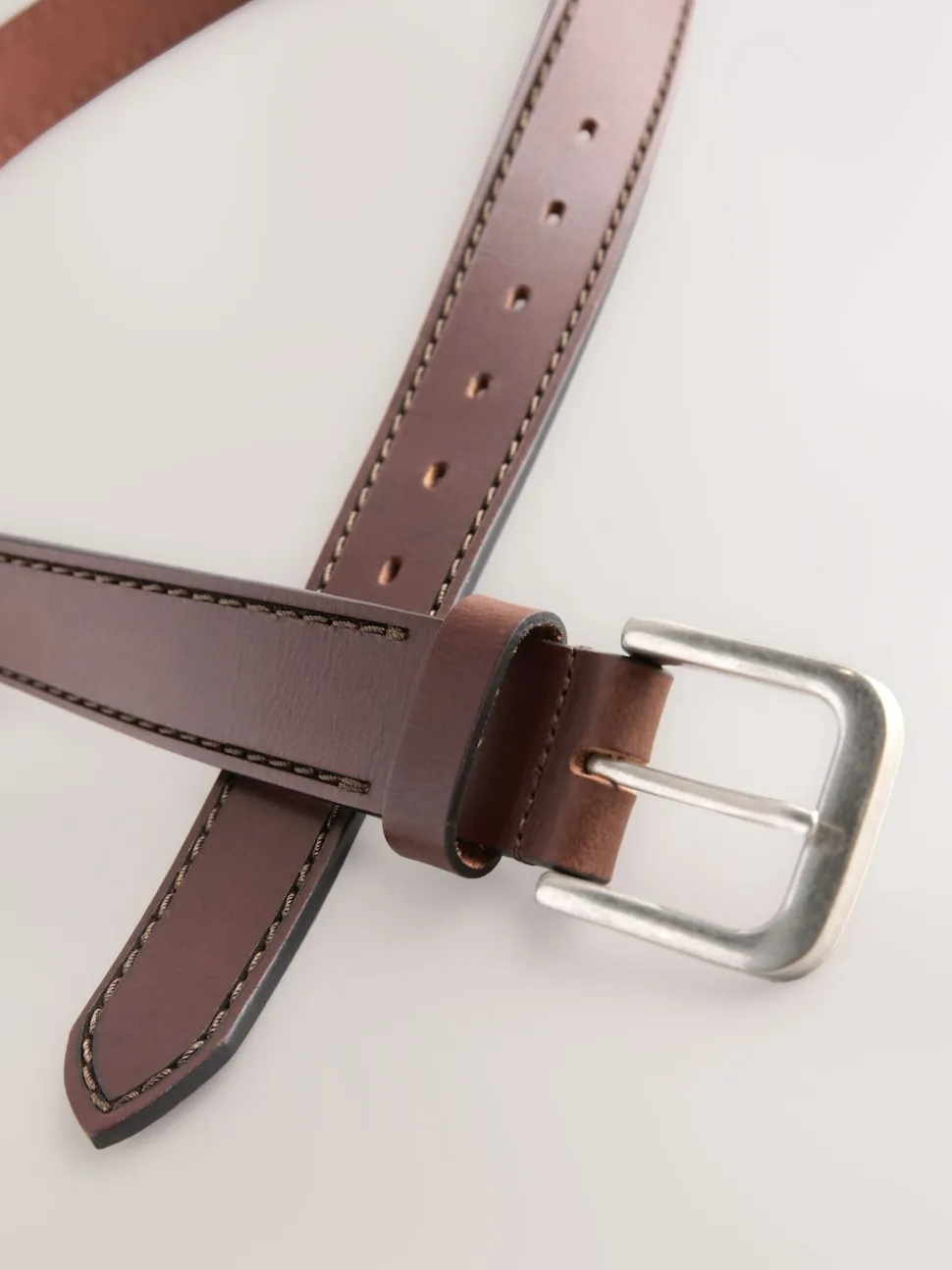 Brown Casual Leather Belt