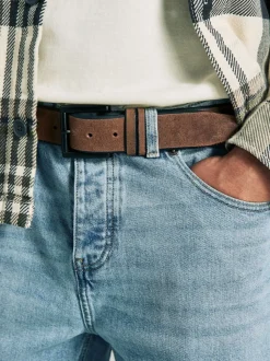 Brown Casual Leather Belt