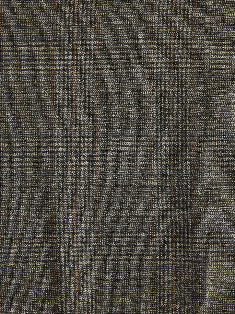 Brown Check Slim Fit Smart Trousers With Internal Side Elastic Waistband
