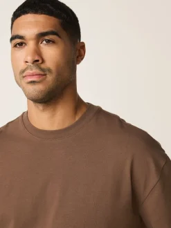 Brown Chocolate Relaxed Fit Heavyweight T-Shirt