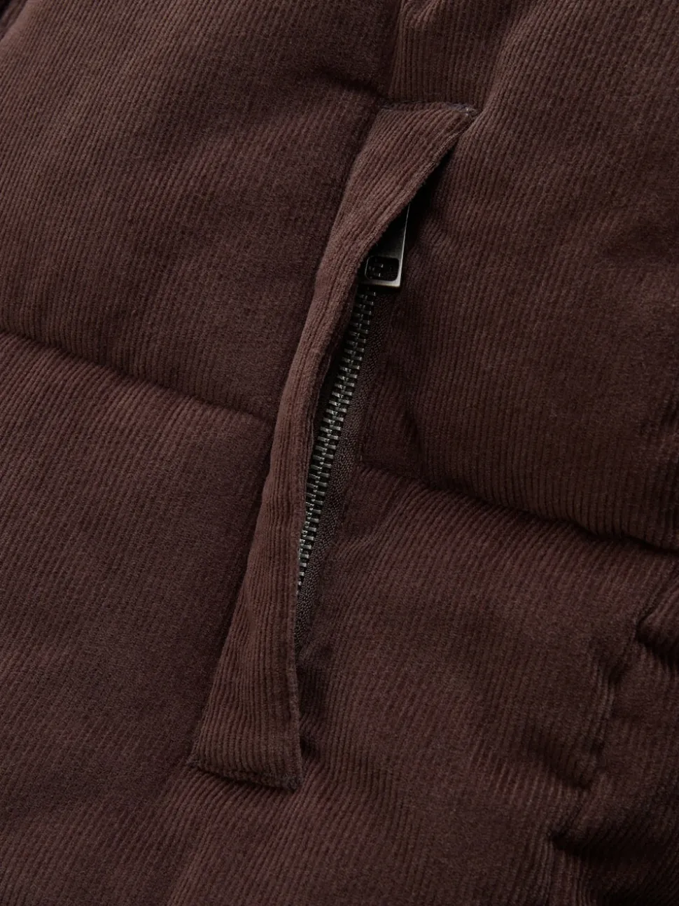 Brown Corduroy Padded Gilet