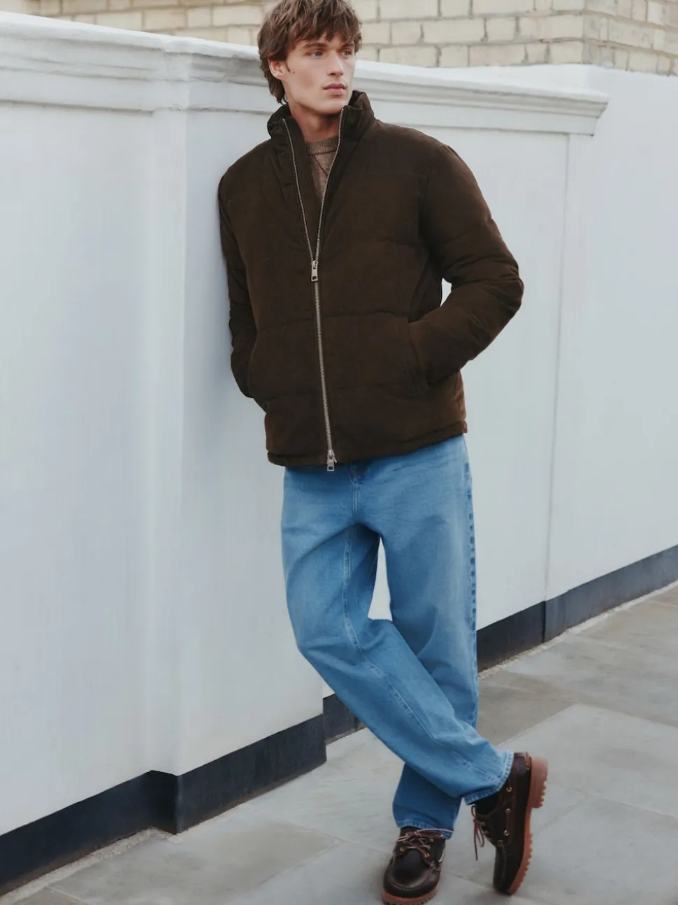 Brown Corduroy Puffer Jacket