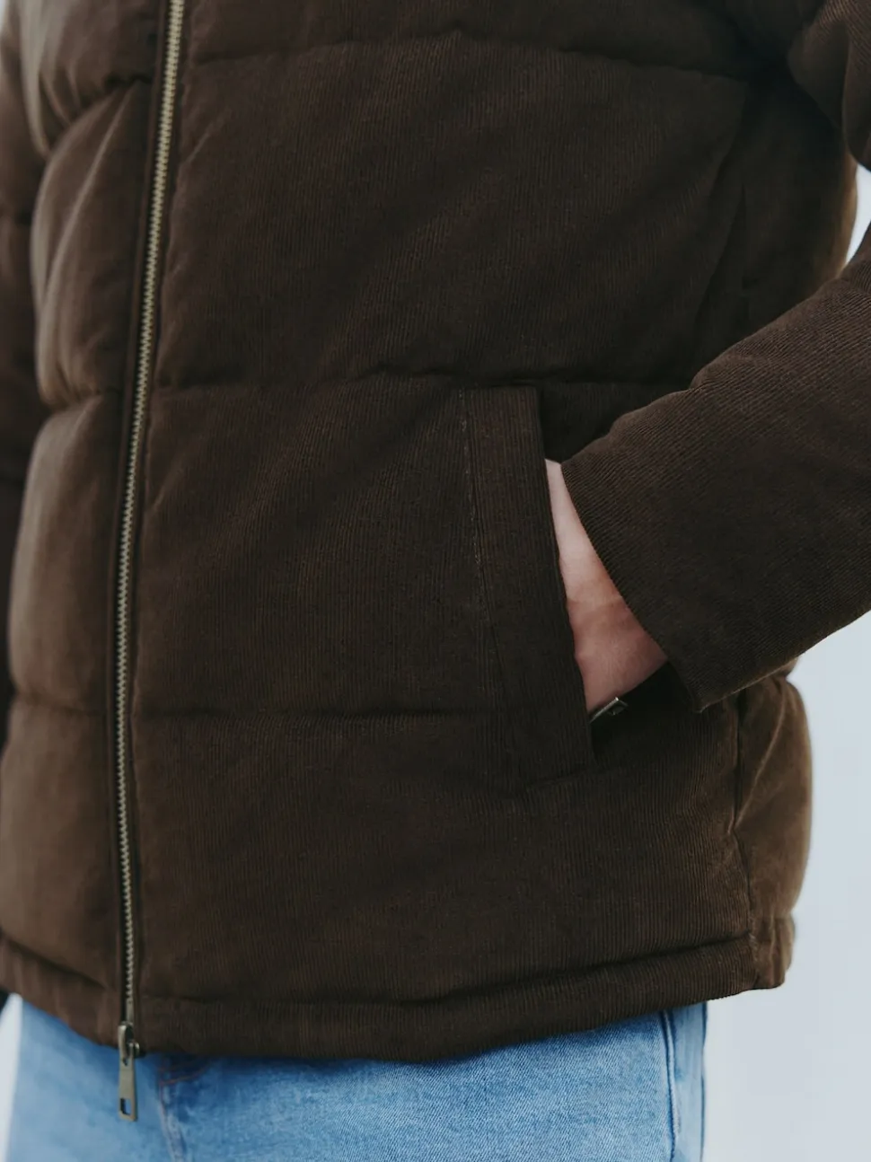 Brown Corduroy Puffer Jacket