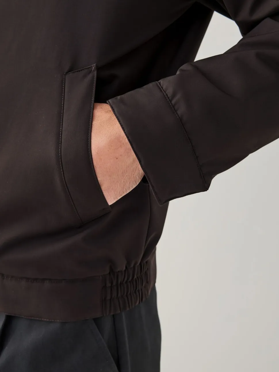 Brown Drytech Quilted Shower Resistant Jacket