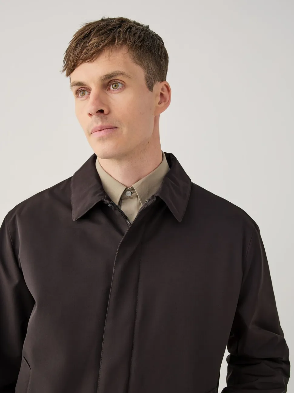 Brown Drytech Quilted Shower Resistant Jacket