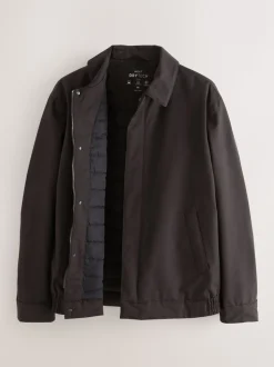 Brown Drytech Quilted Shower Resistant Jacket