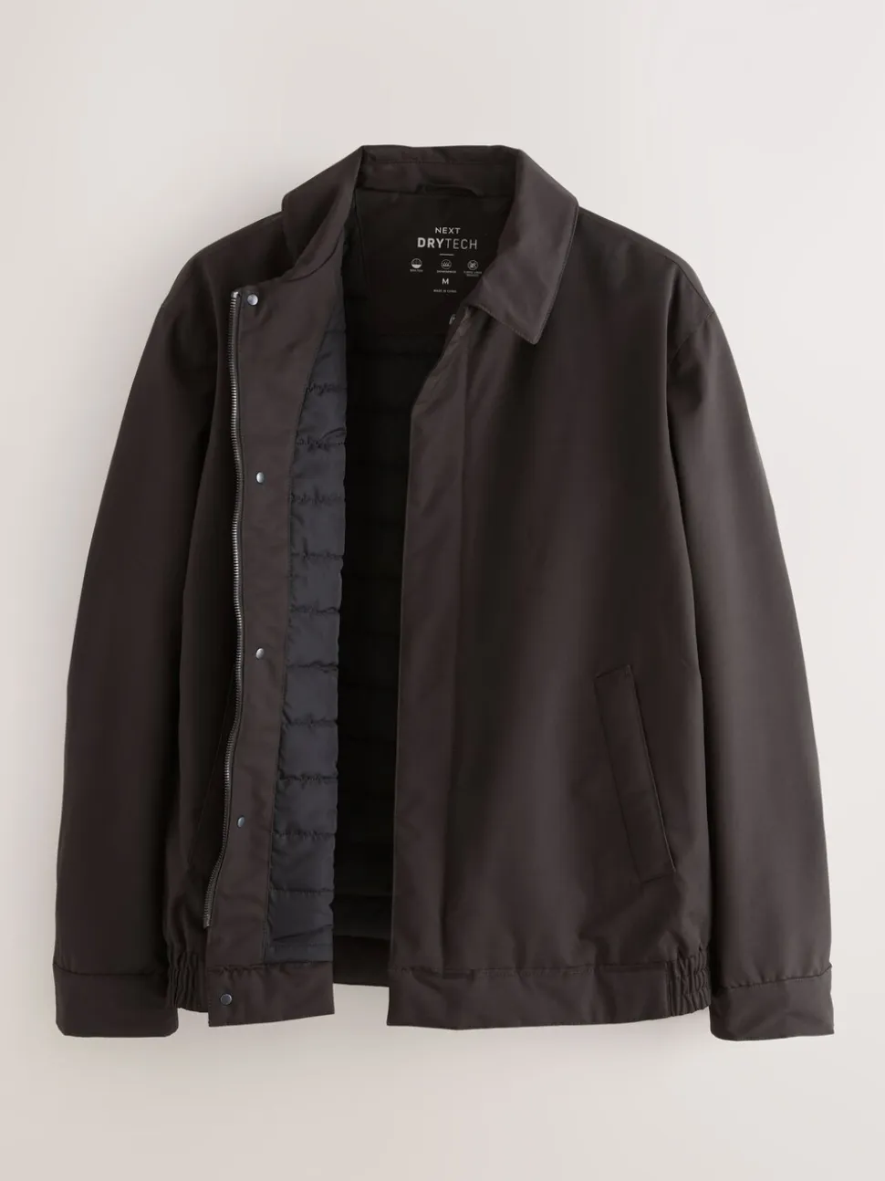 Brown Drytech Quilted Shower Resistant Jacket