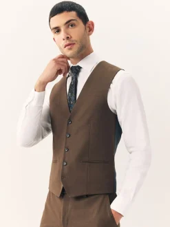 Brown Flannel Suit Waistcoat