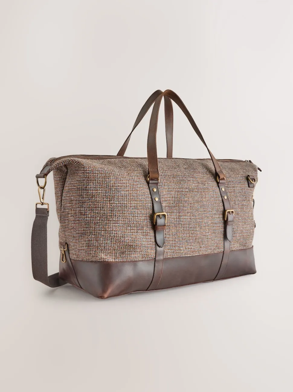 Brown Harris Tweed Weekend Holdall Bag