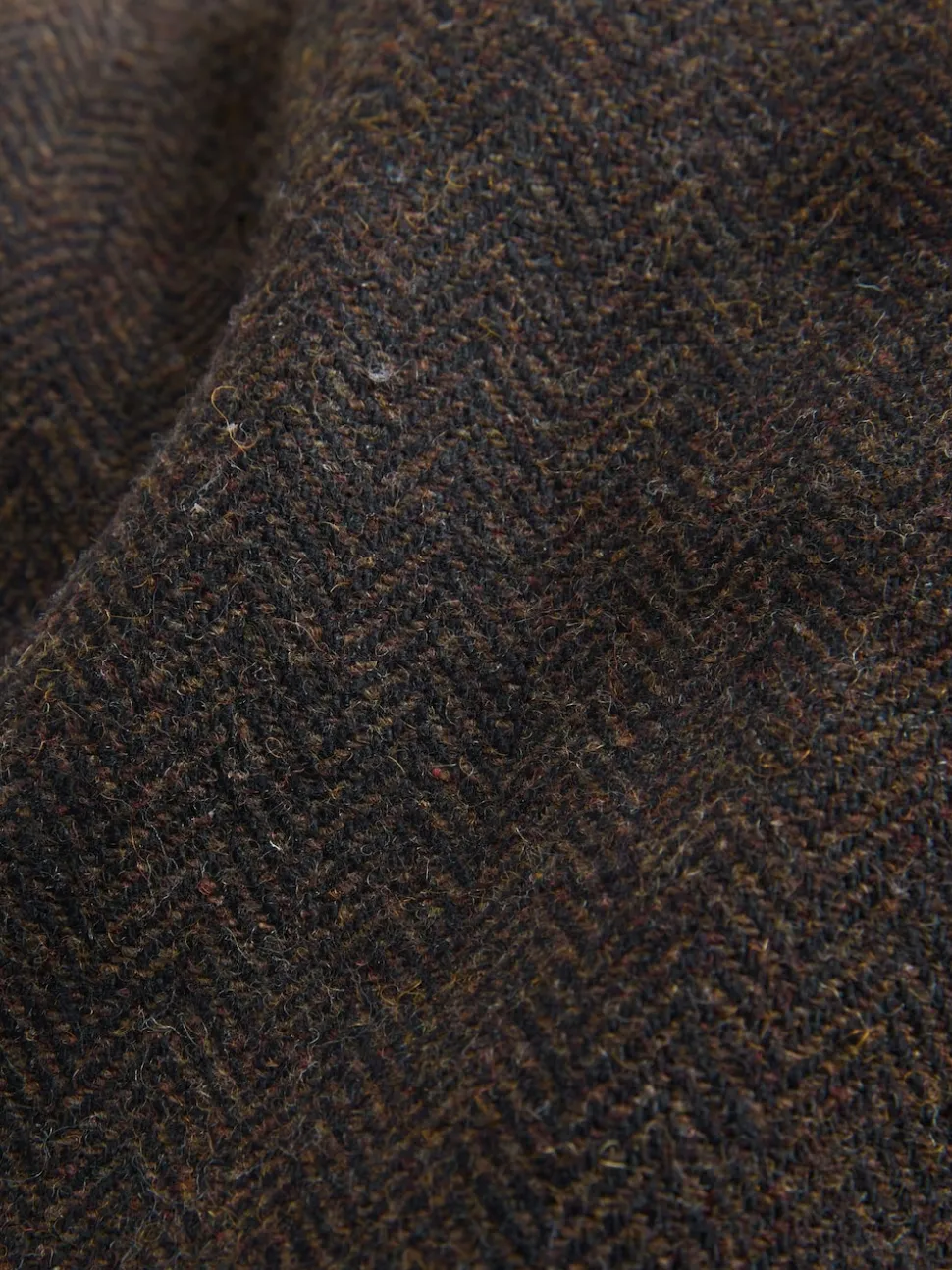 Brown Herringbone Flat Cap