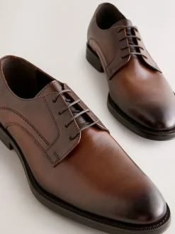 Brown Leather Derby Shoes
