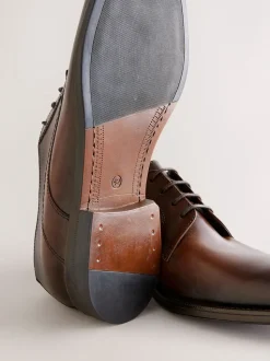 Brown Leather Derby Shoes