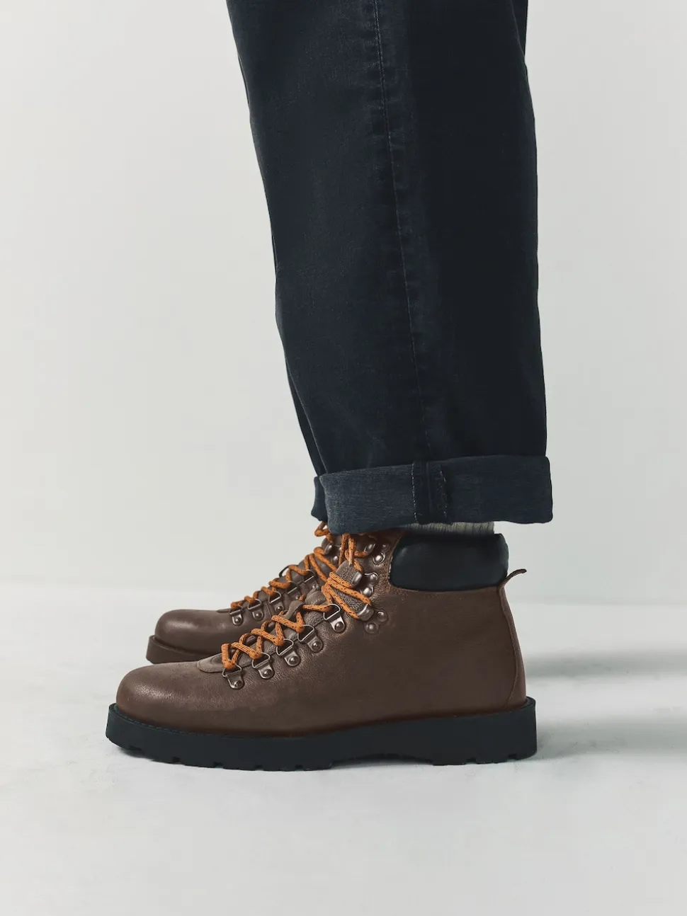 Brown Leather Hiker Style Boots