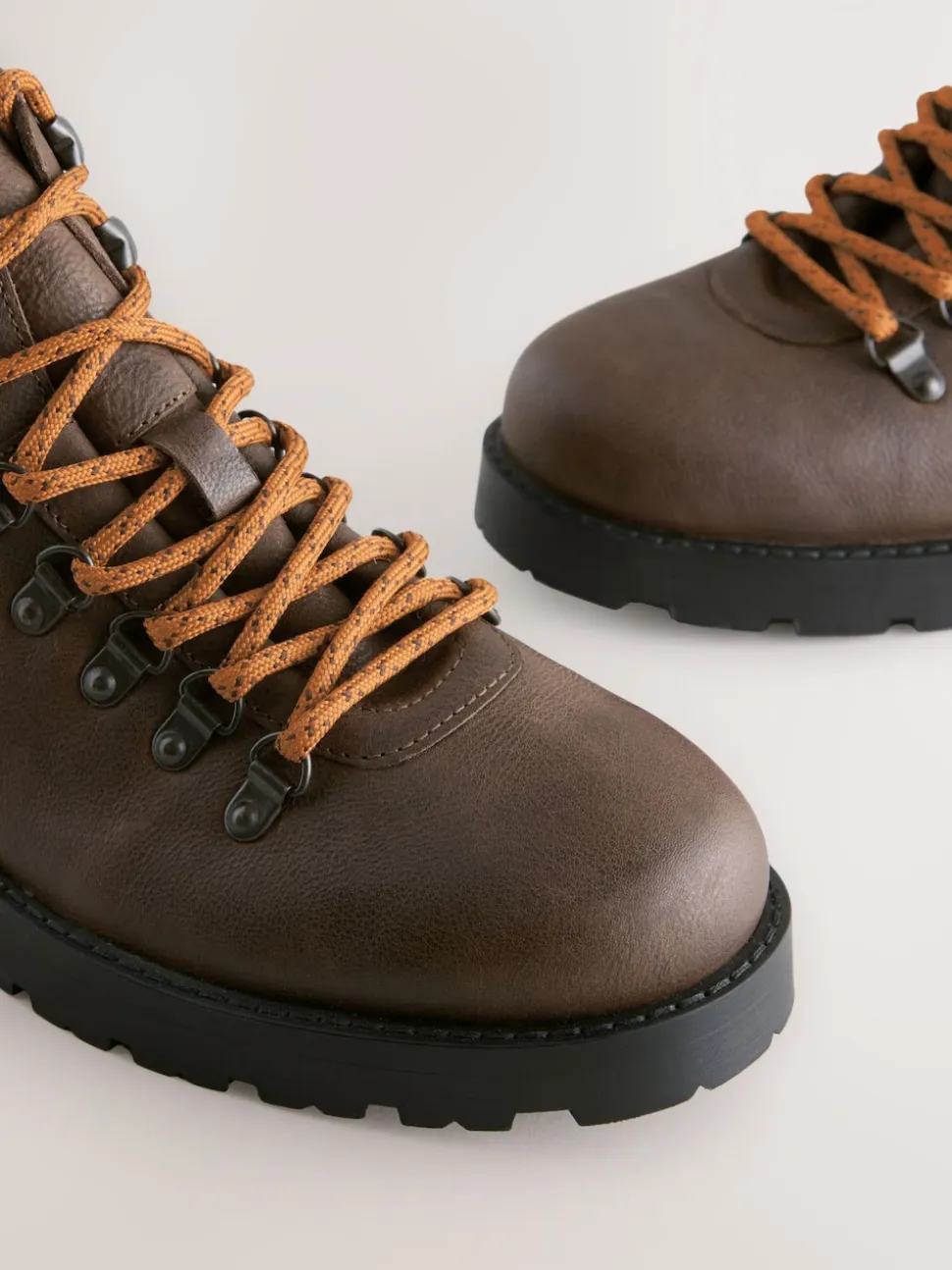 Brown Leather Hiker Style Boots