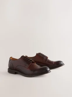 Brown Leather Toecap Shoes