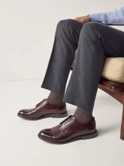 Brown Leather Toecap Shoes