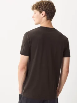 Brown Marl Slim Fit Essential Crew Neck Cotton T-Shirt