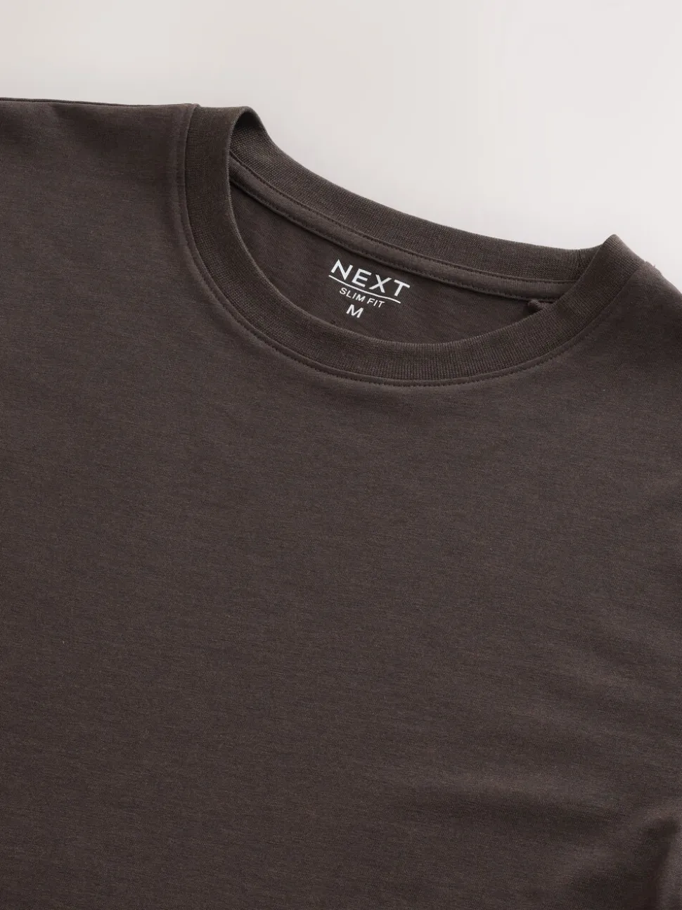 Brown Marl Slim Fit Essential Crew Neck Cotton T-Shirt
