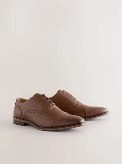 Brown Oxford Toe Cap Shoes