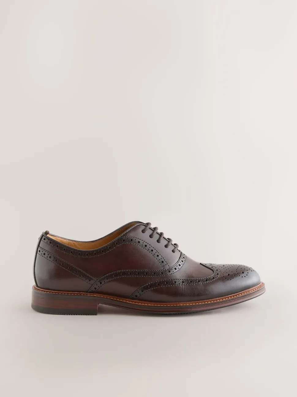 Brown Oxford Wingcap Leather Shoes