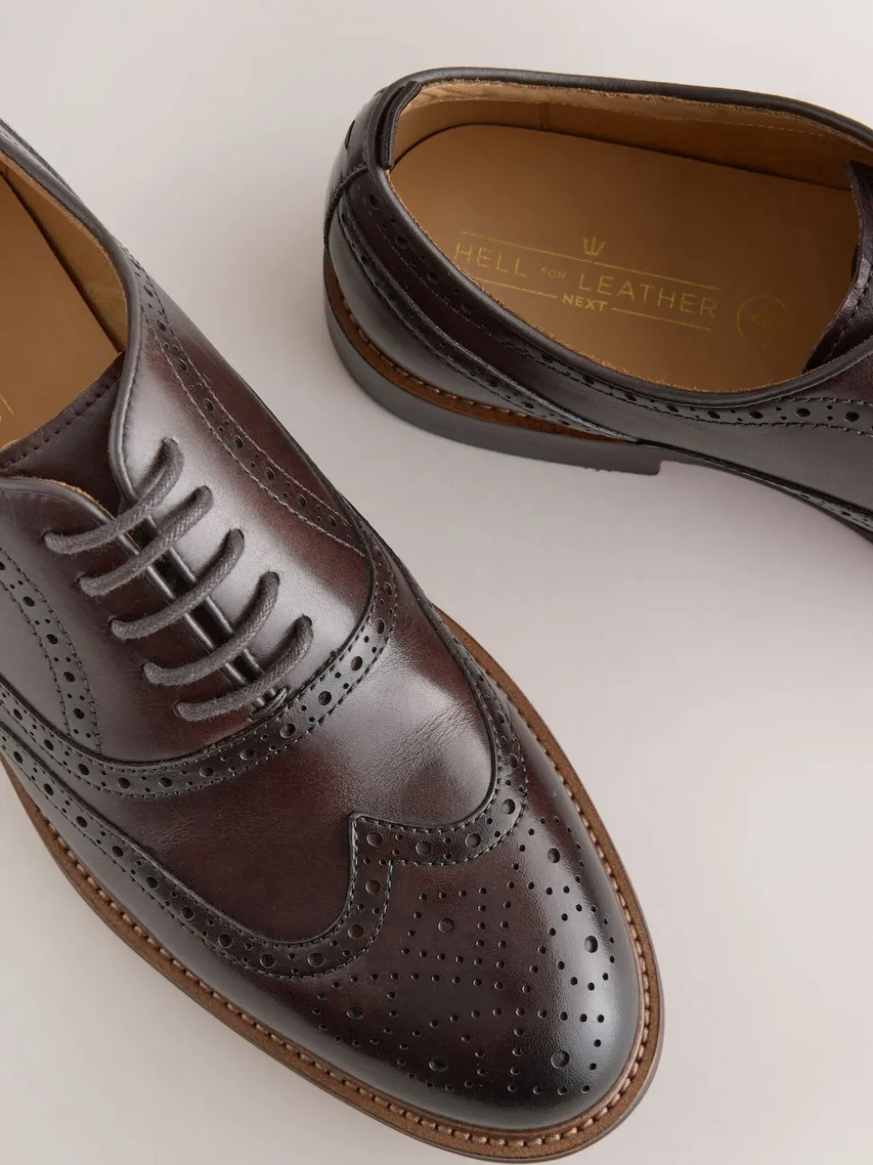 Brown Oxford Wingcap Leather Shoes
