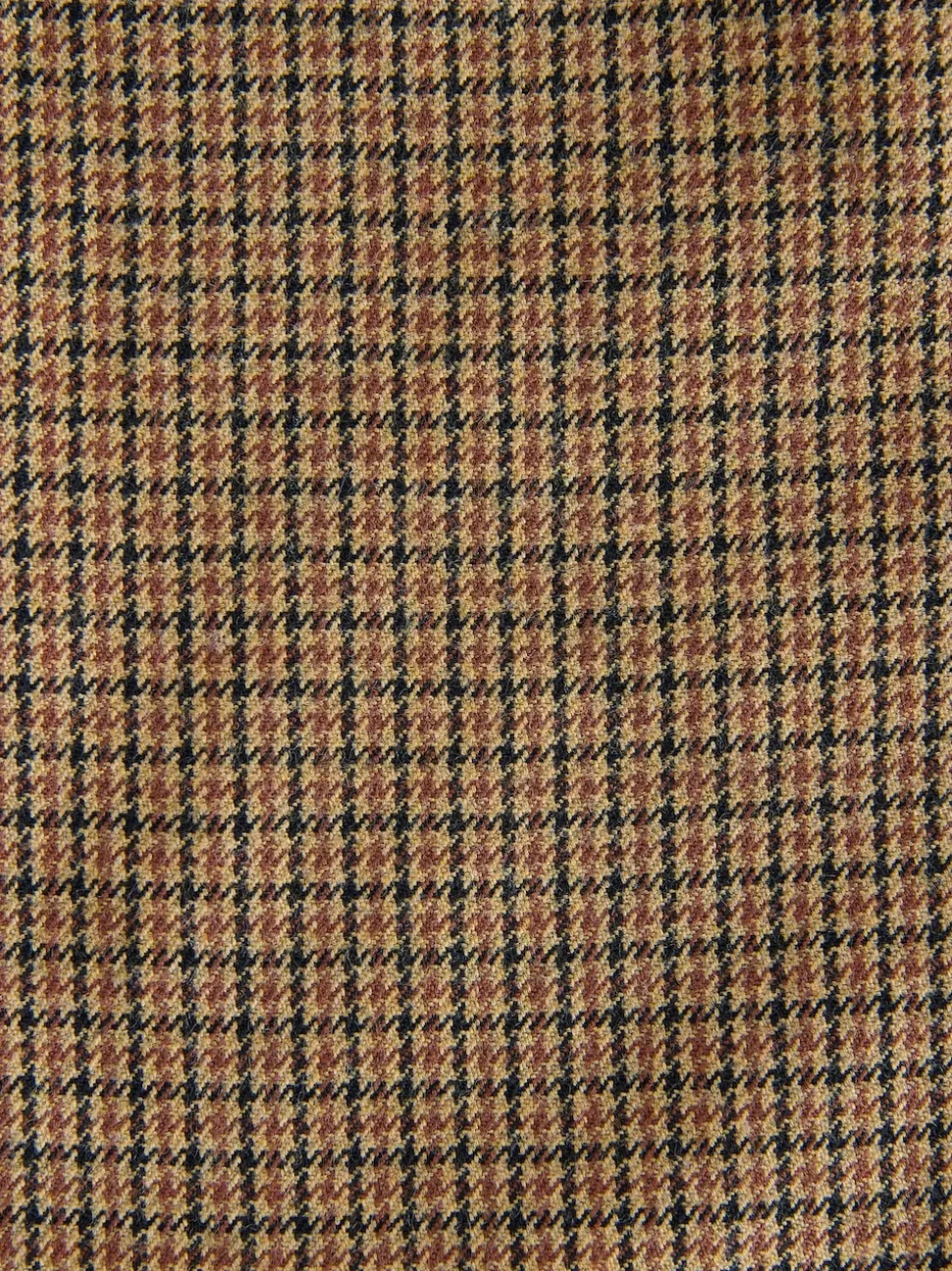 Brown Puppytooth Slim Fit Smart Textured Trousers