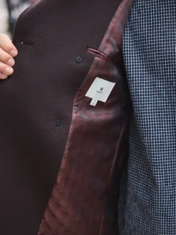 Brown Regular Fit N.Premium Soft Touch Peacoat with Wool