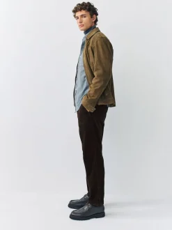 Brown Relaxed Tapered Fit Corduroy Joggers