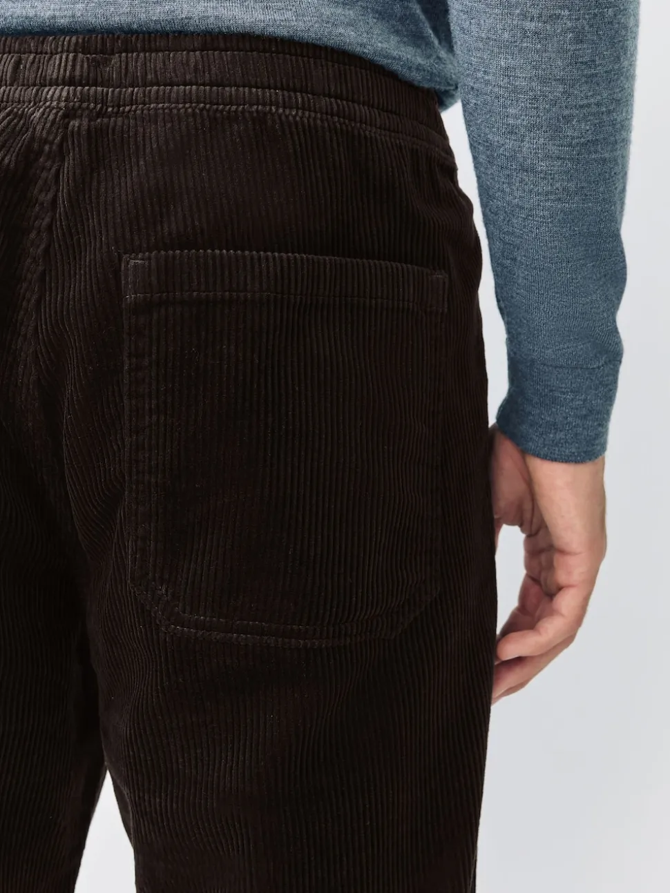 Brown Relaxed Tapered Fit Corduroy Joggers